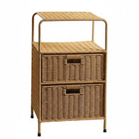 Rattan Storage Cabinet Space-Saving Multi-Layer Storage Box Room Accessory for Students