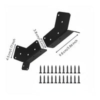 2 Pieces Angled Brackets Rust-Resistant Angle Support Bracket Coated Post and Beam Connectors for Construction