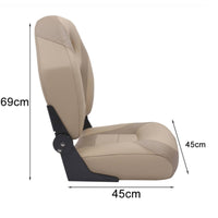 Boat Seat with Padded Backrest Fold-down Foldable Boat Seat Space-Saving Furniture for Cockpit
