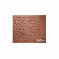 3D Textured Design Coffee Bean Pattern Draining Mat Heat Insulating Coffee Bar Mat Easy to Clean Kitchen Accessory Flexible for Baristas, Restaurant