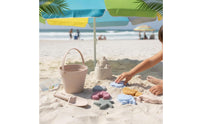Easy to Carry Sand Pail and Shovel Set Beach Sandcastle Toy Set Rounded Edges Sandcastle Building Kit Premium Matte Finish for Children, Sandbox, Poolside