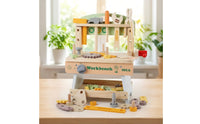 Toy Workbench with Tools Child-Centered Wooden Play Workbench Pretend Kids Tool Bench for Young Children, Playroom