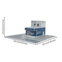 Building Model with Display Base Realistic Miniature Building Tabletop Scale Scene Model for Collectors