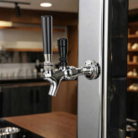 Threaded Keg Beer Faucet Polished Keg Tap with Lever Handle Compact Beer Faucet with Handle Long-Lasting for Kegerators