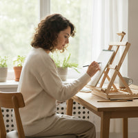 Painting Easel with Angle Adjustment Sturdy Tabletop Painting Stand Multi-Use Easel with Adjustable Angle for Artists, Kids, Studio, Classroom