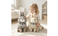 Bunny Doll with Collar Soft Stuffy Doll Stuffed Bunny Adorable Plushie Comfy for Children, Bedroom, Nursery