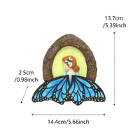 Illuminate in the Dark Butterfly Fairy Ornament Waterproof Glowing Butterfly Tree Decor Rustic Design Outdoor Decoration for Yard