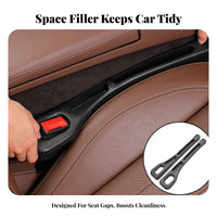 2 Pieces Space Filler Flexible Material Seat Crevice Barrier Easy Installation Automotive Console Crevice Protector