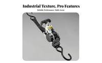 Automatic Winding Lashing Belt High-Strength Strap Material Automatic Load-Fastening Strap Neatly Wound Self-Retracting Cargo Strap for Contractors