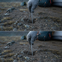 5mm TC4 Titanium Alloy Tent Stakes for Outdoor Camping, Lightweight and Rustproof