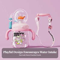 Food-Grade Material Spouting Dolphin Training Cup Safe Dolphin Fountain Cup Double Handles for Toddlers, Preschoolers, Preschool, School