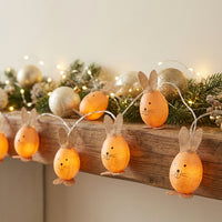 Easter Egg Light Strand Festive Atmosphere Bunny and Egg Hanging Lights Flexible Wire Battery Operated Easter Lights for Kids, Garden, Outdoor, Indoor