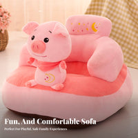 Anti-Fall creatureShaped Sit-myself-up spine and Head Support Plush creature Floor Seat Ergonomic Design Toddler Sofa Non-Slip Base for Toddlers, New Mothers, Nursery, Playroom, play period, Living Room