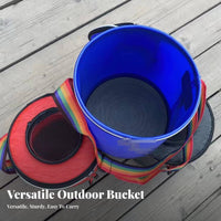 Live Fishing Pail Waterproof Portable Fish Container Leakproof Fishing Water Pail with Net Lid for Anglers, Fishermen