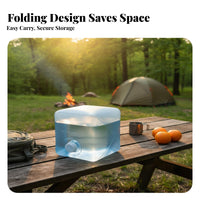 Foldable Water Bag with Spigot Large Capacity Foldable Water Carrier Food Grade Material Leakproof for Hikers, Hiking, Travel