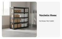 Multi-Layer Storage Rack High Load Capacity 5 Tier Adjustable Storage Rack Thickened Shelves Standing Steel Shelf for Homeowners, Balcony, Kitchen