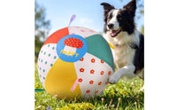 Patchwork Ball Toy Multicolor Stuffed Ball Toy Textile for Dogs