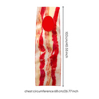 Breakfast Meat Costume Halloween Breakfast Meat Strip Costume Realistic Edible Design for Party
