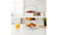Dessert Display Stand with 3 Tiers Three-Tier silverTier Dessert Stand Freestanding for Hosts