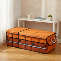 Car Trunk Organizer with Lid Large Capacity Trunk Organizer with Lid Portable Waterproof for Travelers, Road Trips