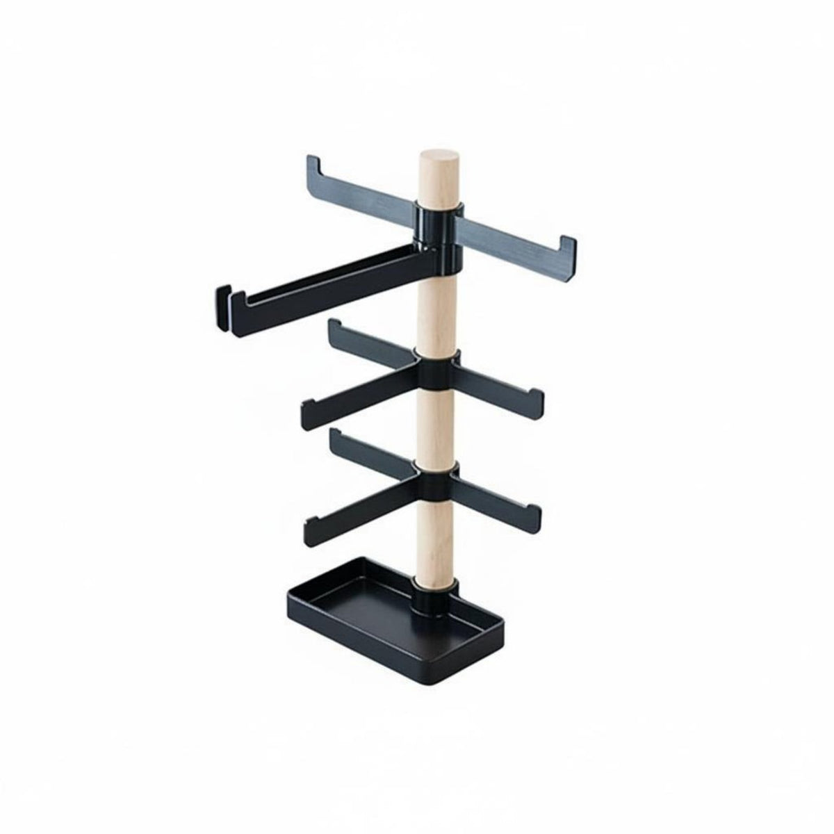 Wooden Bike Gear Organizer Space Saving Helmet and Glasses Stand Modular Design Desktop Biking Accessory Holder for Cyclists
