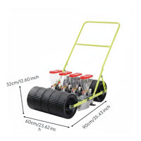 Adjustable Spacing Hand Push Seeder Lightweight Design Manual Vegetable Planter Multi-Row Precision Garden Seeder for Farmers, Gardeners, Farm, Greenhouse, Orchard