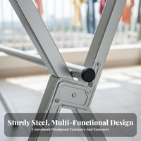 Foldable Drying Stand Indoor Outdoor Use Foldable X-Shaped Frame Clothes Horse Expandableable Garment Airer for Students, Families, Balcony, Indoors