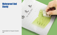 Student Exercise Book Cover, Transparent Matte Protector, Waterproof, Dustproof, Label Included