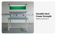 Anti Workbench With Stacked Work Table Heavy Duty Lighted Assembly Bench for Lab Technicians, Scientific Facility, Home Projects, Garage