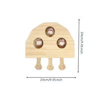 Cut-out Holes Wooden Pet Play Board Light Wood Pet Pawing Toy Board