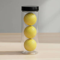 3 Pieces Gift Box Set Golf Ball Tube PC Material Golf Ball Storage Tube Portable Sports Gear with Lid