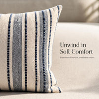 Bohemian Moroccan Striped Throw Pillow Cover for Sofa Decor