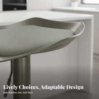 Modern Design Adjustable rotate Counter Seat Built-in Footrest Adjustable rotate Stool with rear supportrest Stable Base Pub Chair Padded padding for Homeowners, Guests, Business Owners, Kitchen, Bar, Reception Area, Dining Room