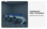 Control Center Console Modern Design Security Console Multi-Display Setup Dispatch Control Desk for Dispatchers, IT Professionals