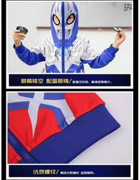 儿童男童秋冬季奥特曼衣服冬款两件套加绒加厚套装塞罗迪迦服装潮 迪迦冬款+面具手表 120cm