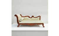 Miniature Chaise Longue 1:12 Scale Chaise Longue Vintage Style Dollhouse Daybed for Hobbyists