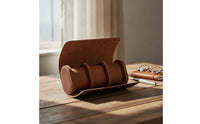 Watch Roll with 3 Slots Leather Textured Organizer Compact for Journeyers