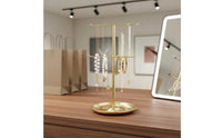 Necklace Hanger Open-Frame Jewelry Organizer with Round Base Multi-Functional Jewelry Tree for Women, Girls, Vanity