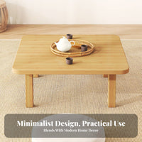 Space-Saving Foldable Square Table Multi-Purpose Square Collapsible Table Portable Floor Desk Easy Setup for Apartment Dwellers, Tea Enthusiasts, Meditators, Bay Window, Small Areas, Living Room, Bedroom