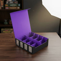 Large Capacity TCG Card Box Soft Interior Lining 4-Row Trading Card Storage Box Windowed Deck Holder Waterproof