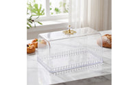 Cake Cover with Knob Handle Rectangular Cake Cover with Knob Transparent Pastry Dome for Countertop Storage
