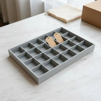 24-Grid Jewelry Tray Elegant 24 Grid Jewelry Tray Multi-Functional Earring Storage Organizer for Retailers, Dresser Top, Closet