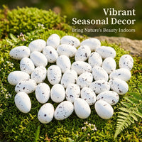 Foam Eggs for Easter Crafts, Mini Decorative Bird Ornaments, Artificial to Decorate, Paintable for Table Centerpiece Projects