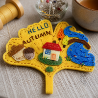 DIY Felt Autumn Leaf Keychain & Bag Charm Kit