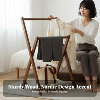 Bedside Garment Stand Space-Saving Clothing Organizer Multi-Functional for Bedroom