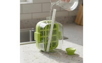 Easy Fill 2-in-1 Ice Tray Bottle Food-Grade Material 2 in 1 Ice Creator Bottle Leak-Proof for Travel, Camping, Dorm Room