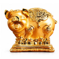 Piggy Bank Desktop Display Resin Pig Bank Cute Household Decor