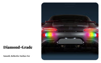 2 Pieces Self Car Reflective Sticker Easy to Install Reflective Car Sticker Waterproof for Drivers, Low Light Conditions, Parking