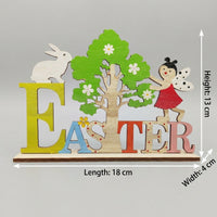 Easter Bunny Table Decor Festive Design Freestanding Bunny Ornament Farmhouse Design Easter Table Centerpiece for Families, Homeowners, Tabletop