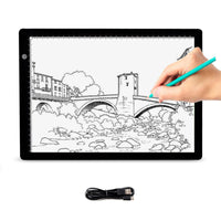 USB Powered A4 Copy Board with Type-C Cable Slim A4 Tracing Board Portable LED Transfer Light Pad Illuminated for Artists, Hobby Crafters, Students, Sketching, Desk